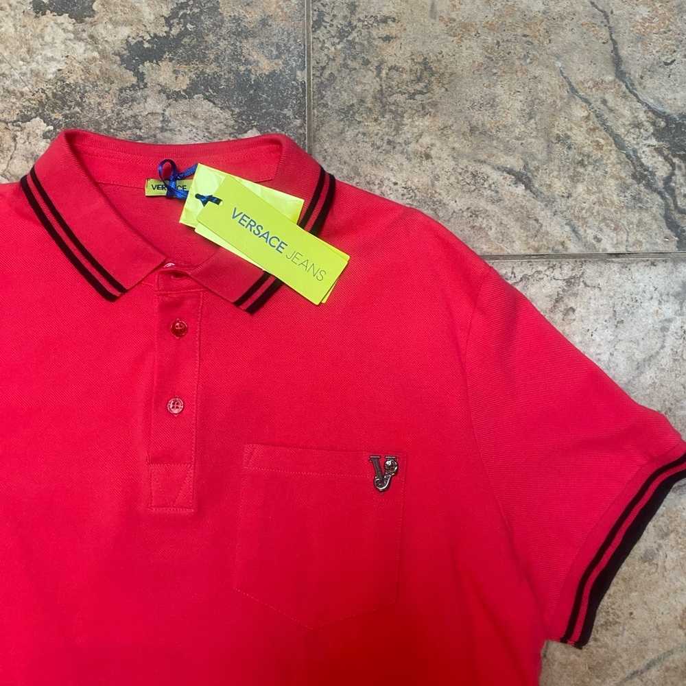 Versace Jeans Red Polo Shirt